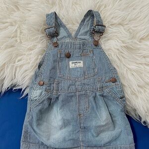 OshKosh B'gosh Blue Striped Kids Overall Skirt